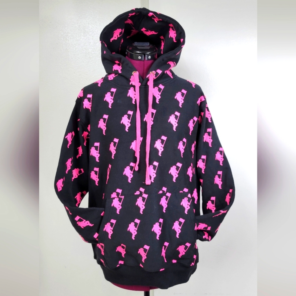 Pink MTV logo black hoodie
